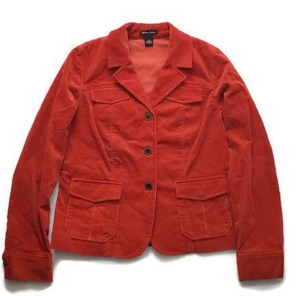 Madison Studio Women’s Rustic Red Button Front Blazer Jacket Size 10 - Picture 2 of 11